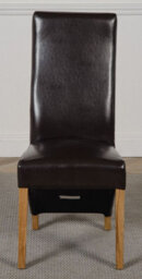 That's Furniture Lola Brown Leather Dining Chairs For Dining Room Or Kitchen - thumbnail 2