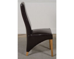 That's Furniture Lola Brown Leather Dining Chairs For Dining Room Or Kitchen - thumbnail 3