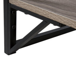 Wyld And Coco Industrial Coffee Table Taupe Wood Veneer Top Black Metal Frame 120 X 61 Cm - thumbnail 8