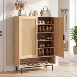 108Cm 6-Tier Rattan Shoe Cabinet - thumbnail 7