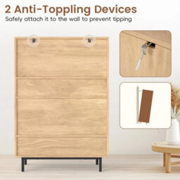 108Cm 6-Tier Rattan Shoe Cabinet - thumbnail 6