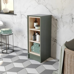 Affine Freestanding Open Shelf Unit Storage Cabinet Green Bathroom Furniture 300mm - thumbnail 2
