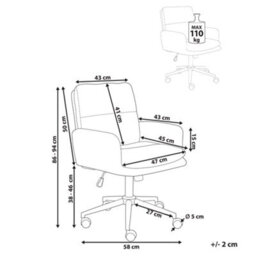 Beliani  Office Chair Constantia Green - thumbnail 3