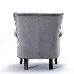 Upholstered Velvet Wing Back Retro Armchair Queen Anne Chair Lounge Sofa - thumbnail 4