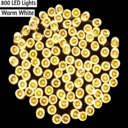 Spot On Dealz 800 Led Warm White Christmas Lights 8 Lighting Modes Indoor Outdoor String Lights For Garden Home Festive Chaser Decoration - thumbnail 5