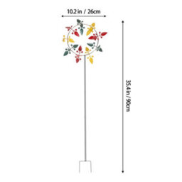 Garden Sanctuary Metal Outdoor Windmill Spinner Weathervane For Garden, Yard, Or Patio Decor - thumbnail 3