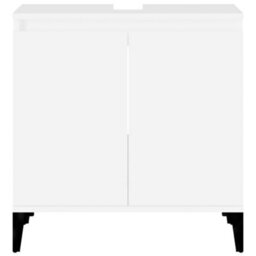 Berkfield Sink Cabinet White 58X33X60 Cm Engineered Wood - thumbnail 6