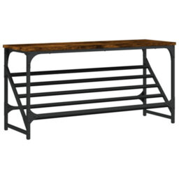 Walplus Shoe Rack Smoked Oak 90X30X45 Cm Engineered Wood - thumbnail 2