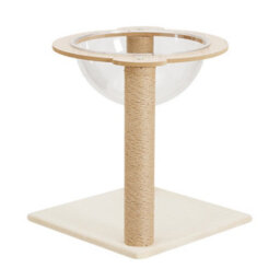 Thehotsale Freestanding Cat Climbing Tower With Acrylic Capsule And 2 Scratching Posts - thumbnail 7
