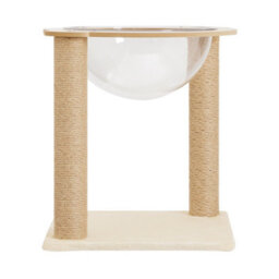Thehotsale Freestanding Cat Climbing Tower With Acrylic Capsule And 2 Scratching Posts - thumbnail 4