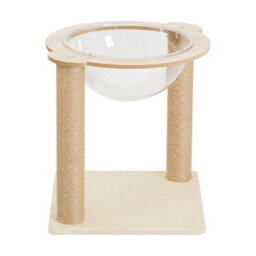 Thehotsale Freestanding Cat Climbing Tower With Acrylic Capsule And 2 Scratching Posts - thumbnail 5