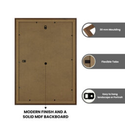 Ak Frames Walnut 24X18 Frame With 18X12 Mount And Perspex Front - thumbnail 3