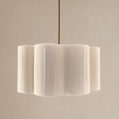 CGC Interiors Cgc Caterina Scalloped Cream Fine String Drum Lampshade Large 40Cm - image 1