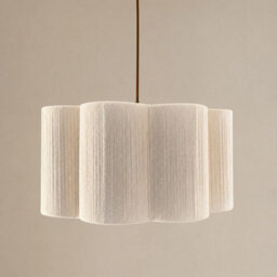 CGC Interiors Cgc Caterina Scalloped Cream Fine String Drum Lampshade Large 40Cm