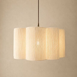 CGC Interiors Cgc Caterina Scalloped Cream Fine String Drum Lampshade Large 40Cm - thumbnail 2