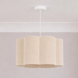 CGC Interiors Cgc Caterina Scalloped Cream Fine String Drum Lampshade Large 40Cm - thumbnail 3