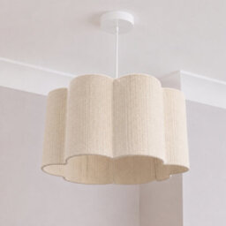 CGC Interiors Cgc Caterina Scalloped Cream Fine String Drum Lampshade Large 40Cm - thumbnail 4