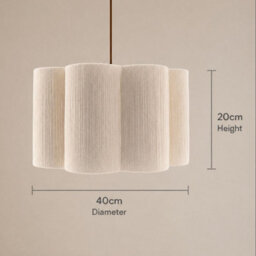 CGC Interiors Cgc Caterina Scalloped Cream Fine String Drum Lampshade Large 40Cm - thumbnail 7