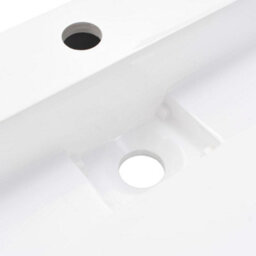 Berkfield Chic Wash Basin 50X38X13 Cm Mineral Cast/marble Cast White - thumbnail 7