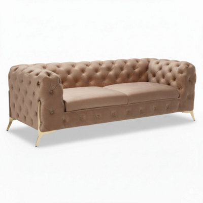 Stratus Interiors Italian Chesterfield 2 Seater Sofa Plush Velvet Uk Manufactured