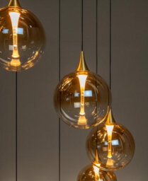 Lucide Premium Gisela Pendant Light Diameter 61Cm Led Dim. 2700K - Amber - thumbnail 5