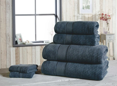 Rapport Home Royal Velvet Pure Cotton Face Towel Denim