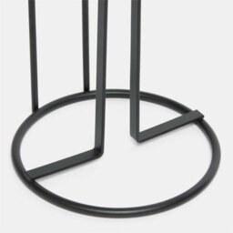 Metal Toilet Roll Holder Freestanding Bathroom Storage Organiser Black - thumbnail 4