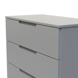 Messina Ready Assembled Matt Grey No Effect 3 Drawer Wide Chest (H)685mm (W)740mm (D)390mm - thumbnail 3