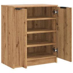 Berkfield Shoe Cabinet Artisian Oak 59X35X70 Cm Engineered Wood - thumbnail 5