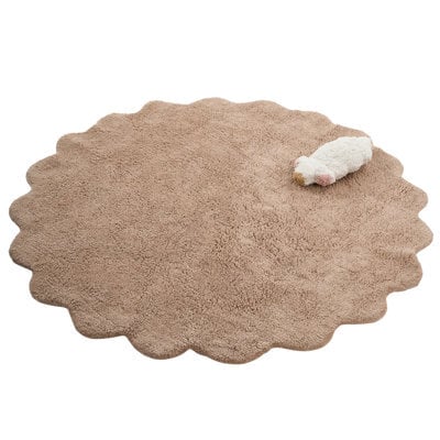 Beliani Kids Rug Anegundi Light Brown 120 Cm Cotton With Cushion - image 1