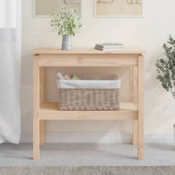 Berkfield Stylish Console Table 80X40X75 Cm Solid Wood Pine - thumbnail 2