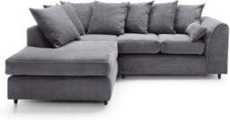 SOFASELECTIONUK LTD Jumbo Cord Scatter Back 4 Seater Left Hand Corner Sofa Elevate Your Living Room With Comfort And Style In Grey Colour - thumbnail 3