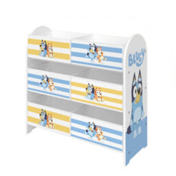 Bluey Toy Storage Unit, 6-Box Organizer For Bedroom, Easy Assembly And Clean Up - thumbnail 1