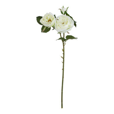 Hill Interiors The Natural Garden Collection Rose Artificial Flower White (One Size) - image 1
