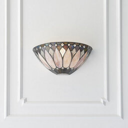 Luminosa Lighting Luminosa Brooklyn 1 Light Indoor Wall Uplighter Tiffany Glass, E14 - thumbnail 3