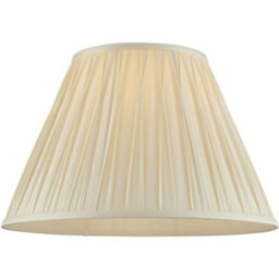 "Loops 2 Pack 16"" Tapered Lamp Shade - Ivory Silk Pinched Pleats Fabric Cover - Table Light" - thumbnail 3