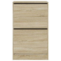 Berkfield Shoe Cabinet Sonoma Oak 60X34X96.5 Cm Engineered Wood - thumbnail 5