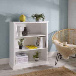 Nöa & Nani Noa & Nani 3 Tier Low Bookcase In Classic White Hemming - thumbnail 2