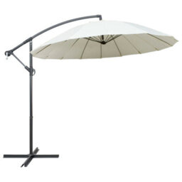 Berkfield Durable Hanging Parasol White 3 M Aluminium Pole - thumbnail 2