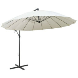 Berkfield Durable Hanging Parasol White 3 M Aluminium Pole - thumbnail 3