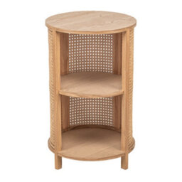 Nordlys 2-Storage Natural Wood And Rattan Nightstand Classic Style Bedroom - thumbnail 9