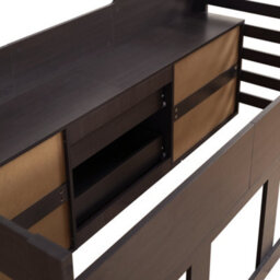 Abrihome Cabin Bed Mid Sleeper Bed Frame Storage Kids Wooden Bed With Drawers Shelf Storage Low Sleeper Bed Single Children's Wooden Bed - thumbnail 5