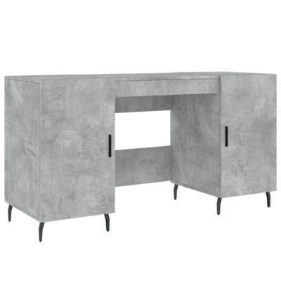 Berkfield Industrial Desk Concrete Grey 140X50X75 Cm Engineered Wood