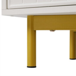 Abrihome Sideboard Cabinet For Living Room, Chest Of Drawers With With 2 Doors And 3 Drawers, Adjustable Shelf, White, 40D X 120W X 75H Cm - thumbnail 7