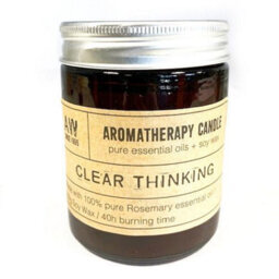 Serenityy Aromatherapy Soy Wax Candle - Clear Thinking 200G, Amber Glass, Kraft Gift Box. - thumbnail 2