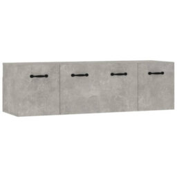 Berkfield Wall Cabinets 2 Pcs Concrete Grey 80X35X36.5 Cm Engineered Wood - thumbnail 2