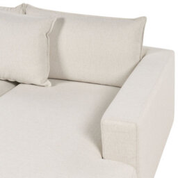 Wyld And Coco U-Shaped Corner Sofa Light Beige Polyester 5-Seater Large - thumbnail 6