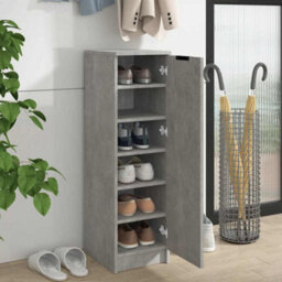 Berkfield Sturdy Shoe Cabinet Concrete Grey 30X35X100 Cm Engineered Wood - thumbnail 3