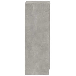 Berkfield Sturdy Shoe Cabinet Concrete Grey 30X35X100 Cm Engineered Wood - thumbnail 7