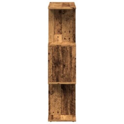 Berkfield Room Divider Bookcase 3-Tier Old Wood 70X24X97 Cm Engineered Wood - thumbnail 6